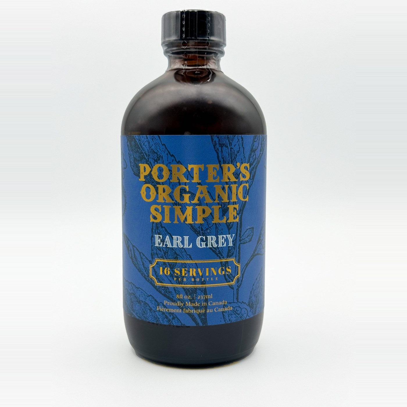 Porter’s Organic Simple Earl Grey with its ingredients