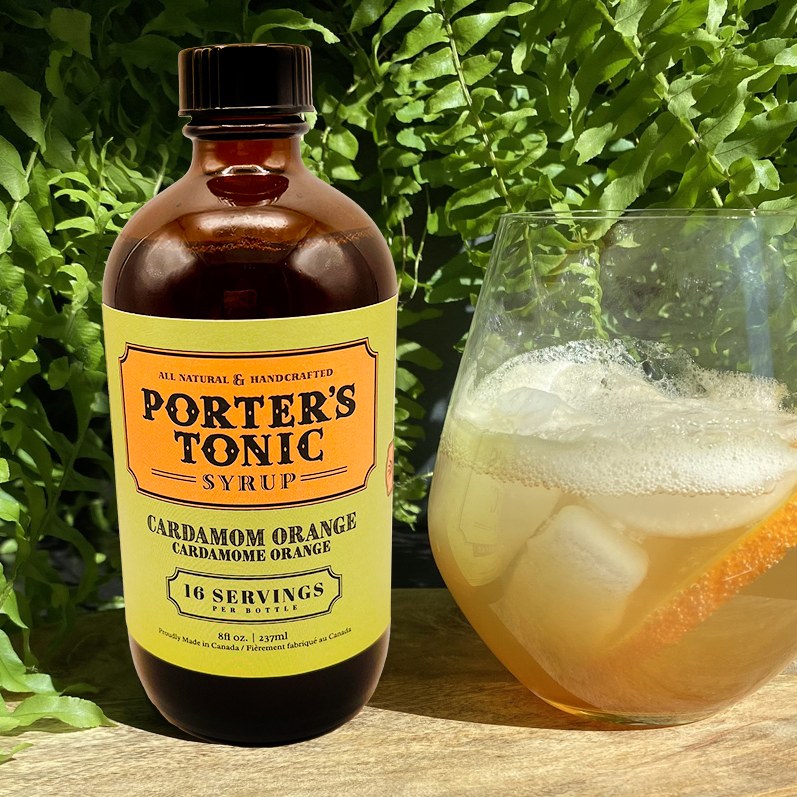 Porter’s Cardamom Orange with its ingredients